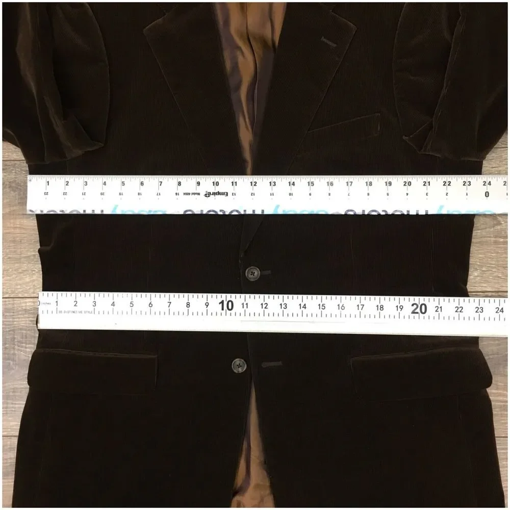 NORDSTROM Mens Blazer Sport Coat Casual Two Button Jacket Size 44L Corduroy Suit